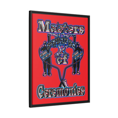 em cee squared - framed canvas art (red)