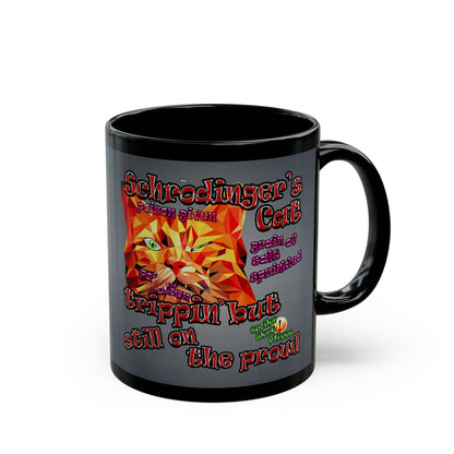 schrodinger's cat - Black Mug (grey-light grey)