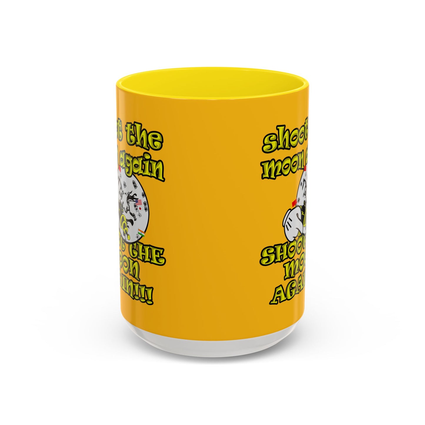 shoot the moon again - Accent Mug (yellow)
