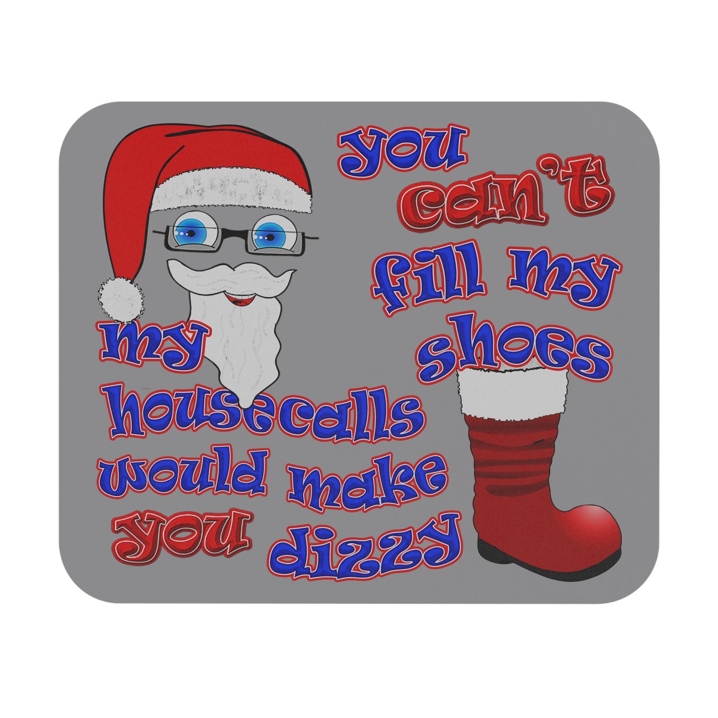 santa's shoes - Mouse Pad (Rectangle) (grey)