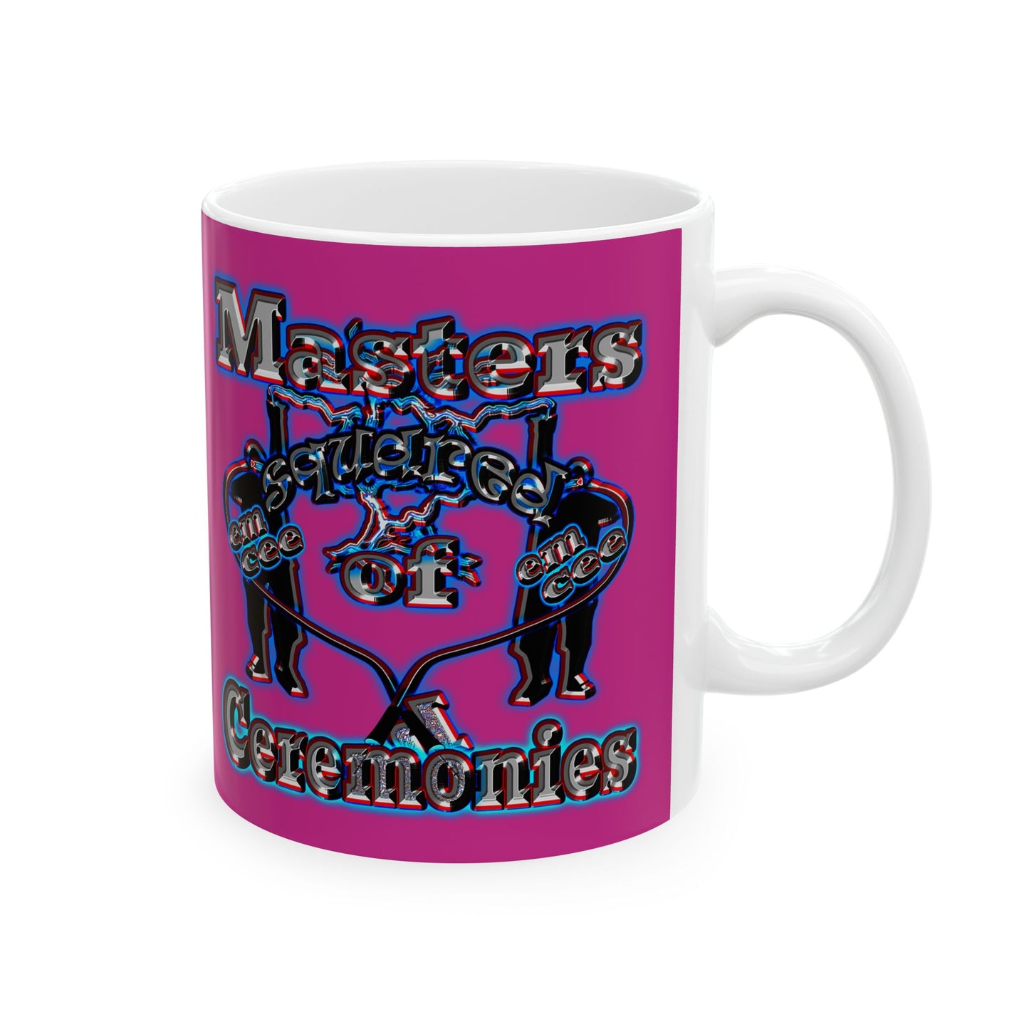 em cee squared - White Mug (pink)