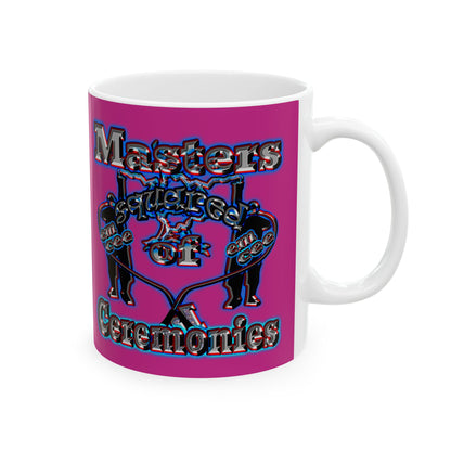 em cee squared - White Mug (pink)