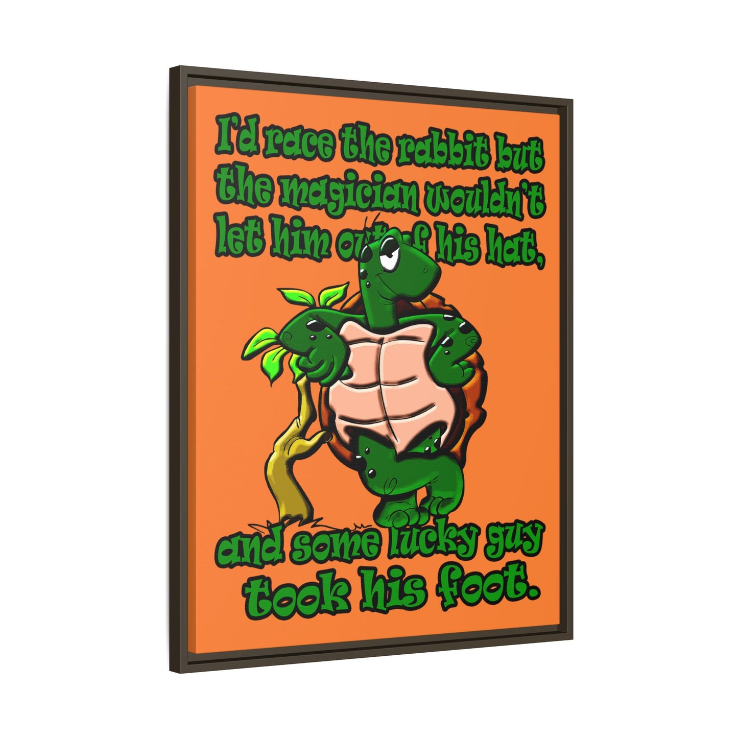 turtle race - framed canvas art (crusta)