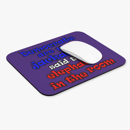 donkeys and elephants - Mouse Pad (Rectangle) (purple)