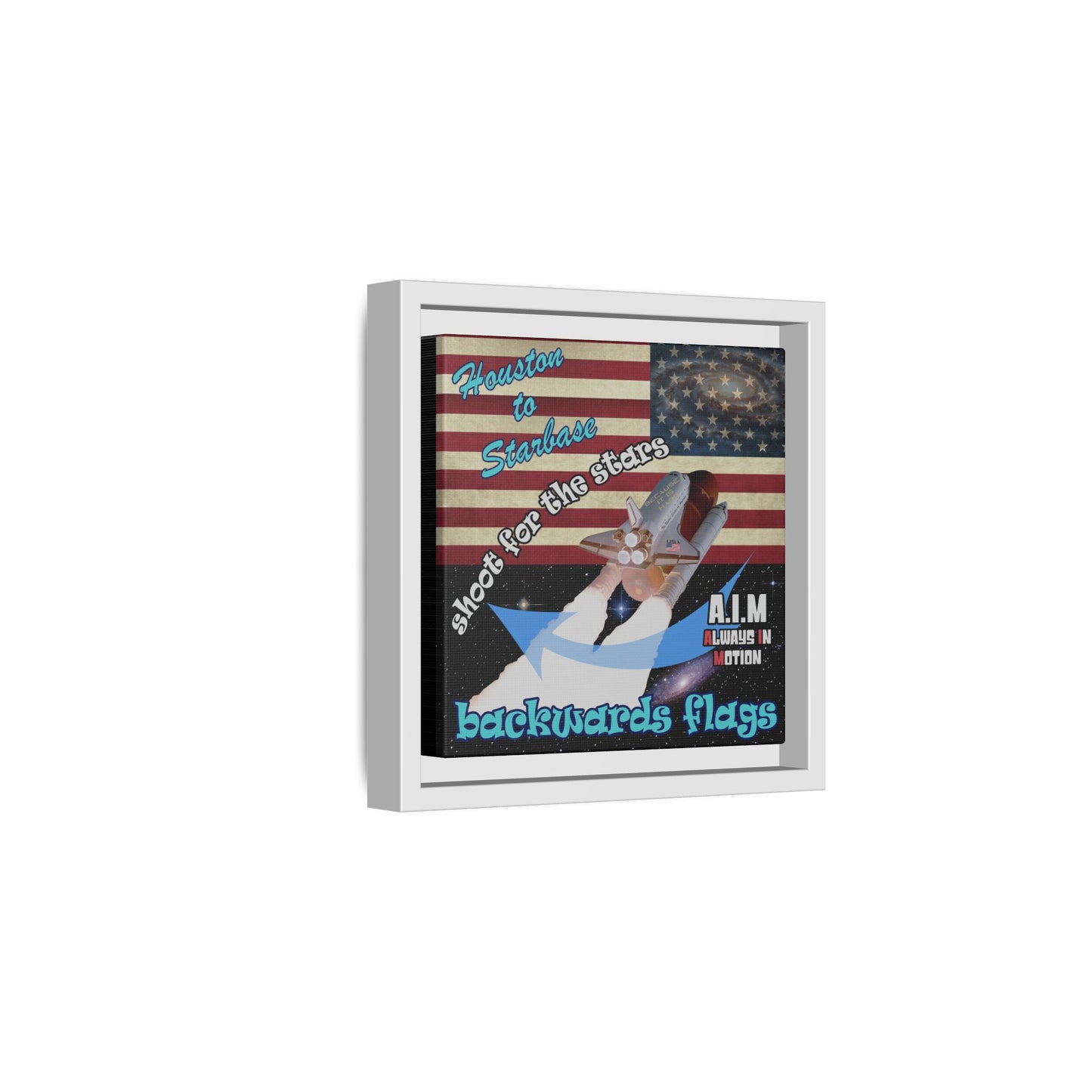 shoot for the stars - framed canvas art