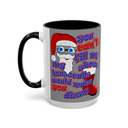 santa's shoes - Accent Mug (grey)