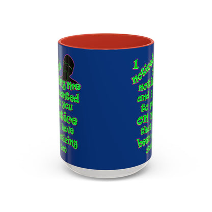noticed you noticing - Accent Mug (dark blue)