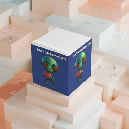 I don't care that your grey - note cube (dark blue)