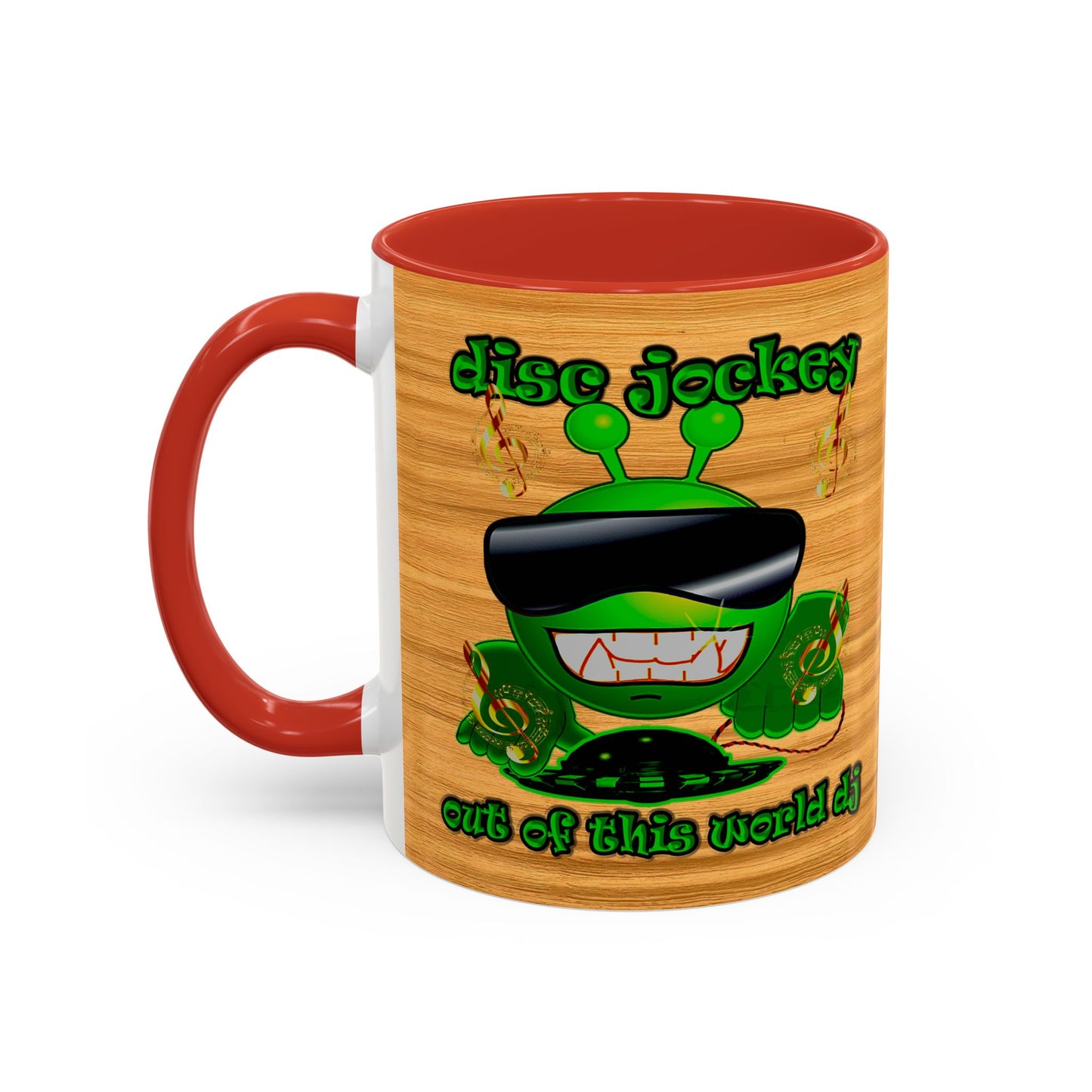 disc jockey - Accent Mug (butterscotch wood finish)