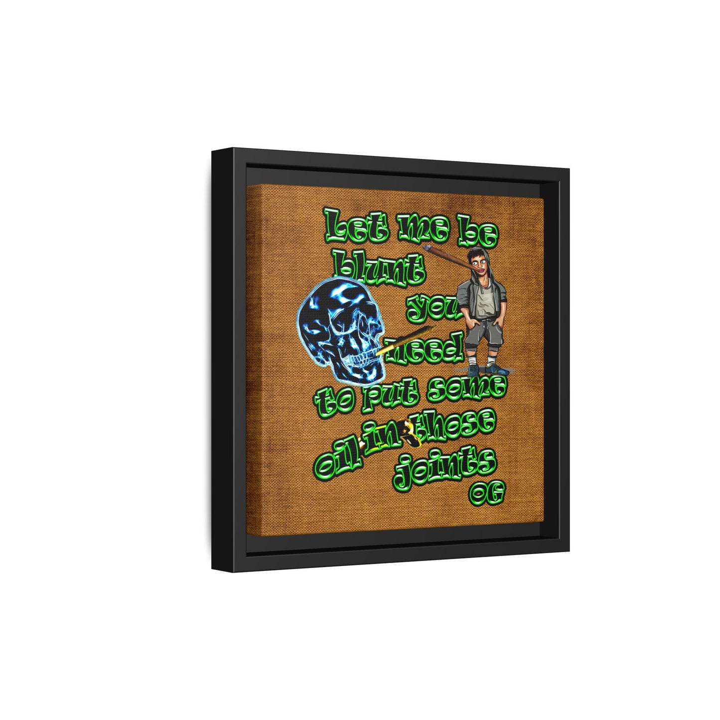 og - framed canvas art (brown papyrus)