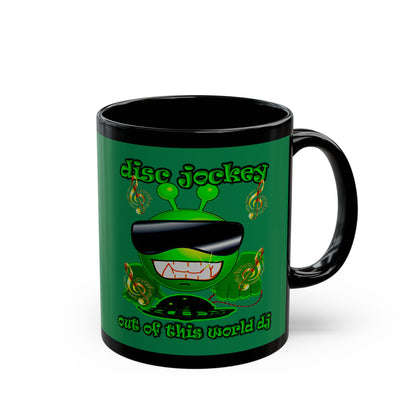 disc jockey - Black Mug (dark green)