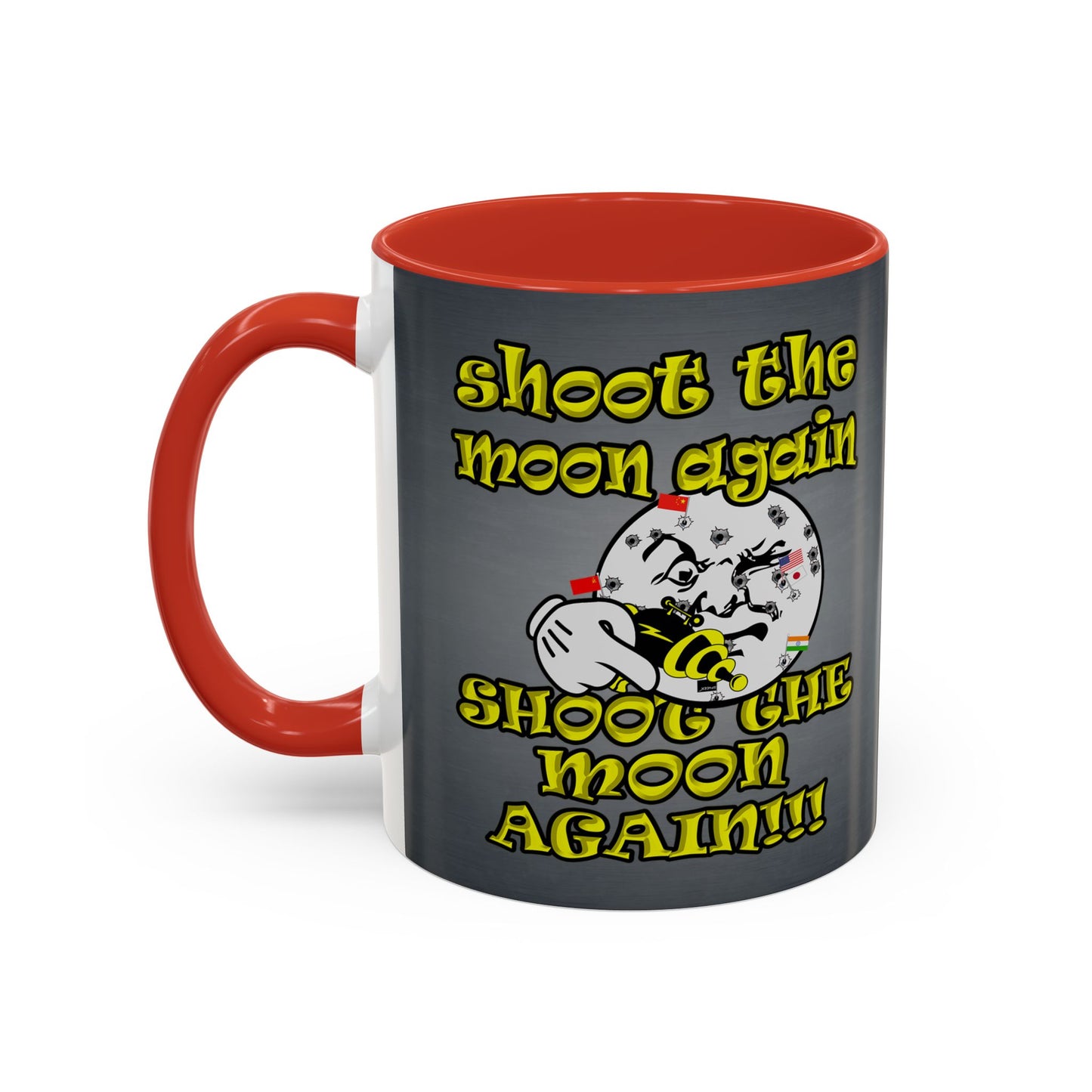 shoot the moon again - Accent Mug (grey-light grey)