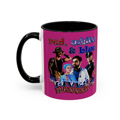 rw&b lives matter - Accent Mug (pink)