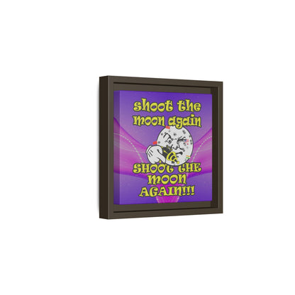 shoot the moon again - framed canvas art (purple-pink wave)