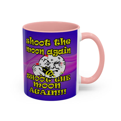 shoot the moon again - Accent Mug (purple-pink wave)