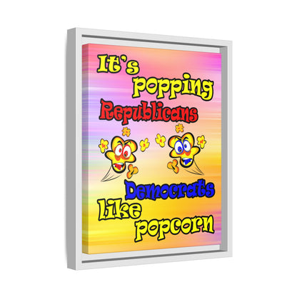 popping like popcorn - framed canvas art (color blur)