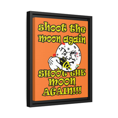 shoot the moon again - framed canvas art (crusta)