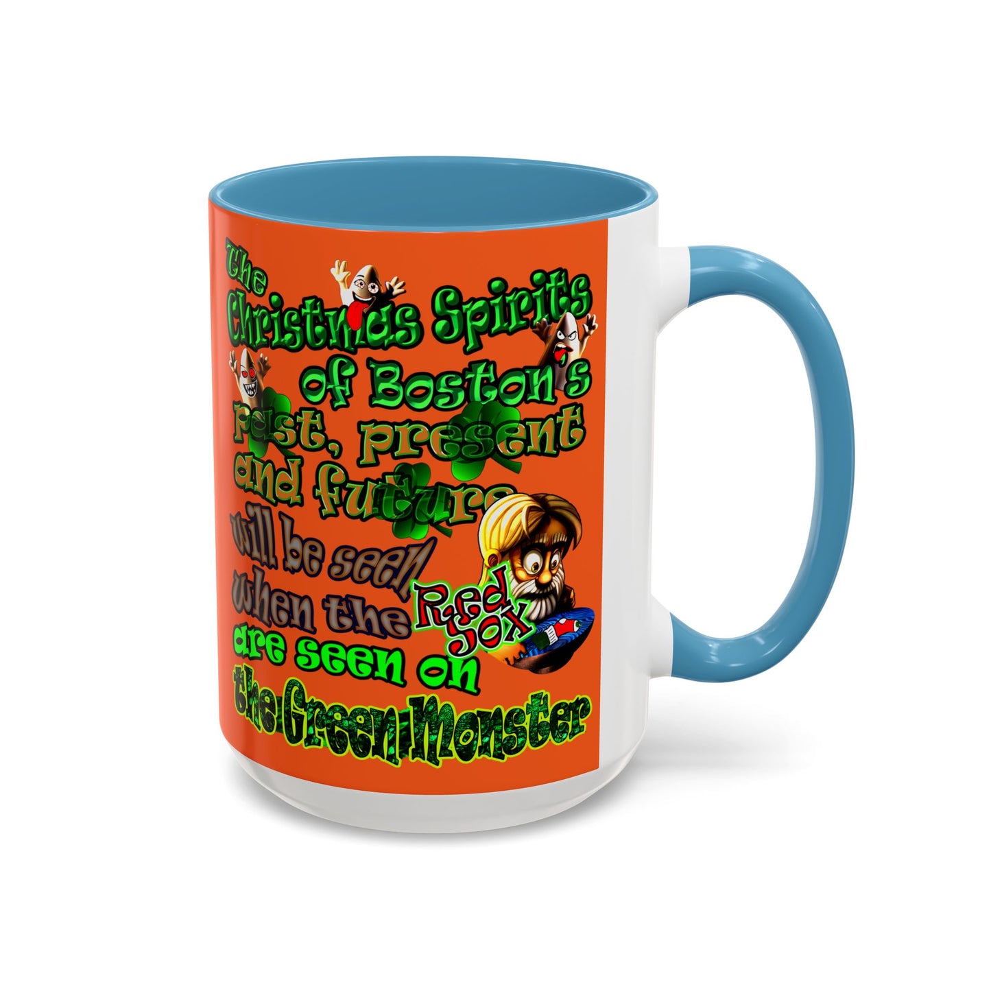 christmas spirits of boston - Accent Mug (orange)