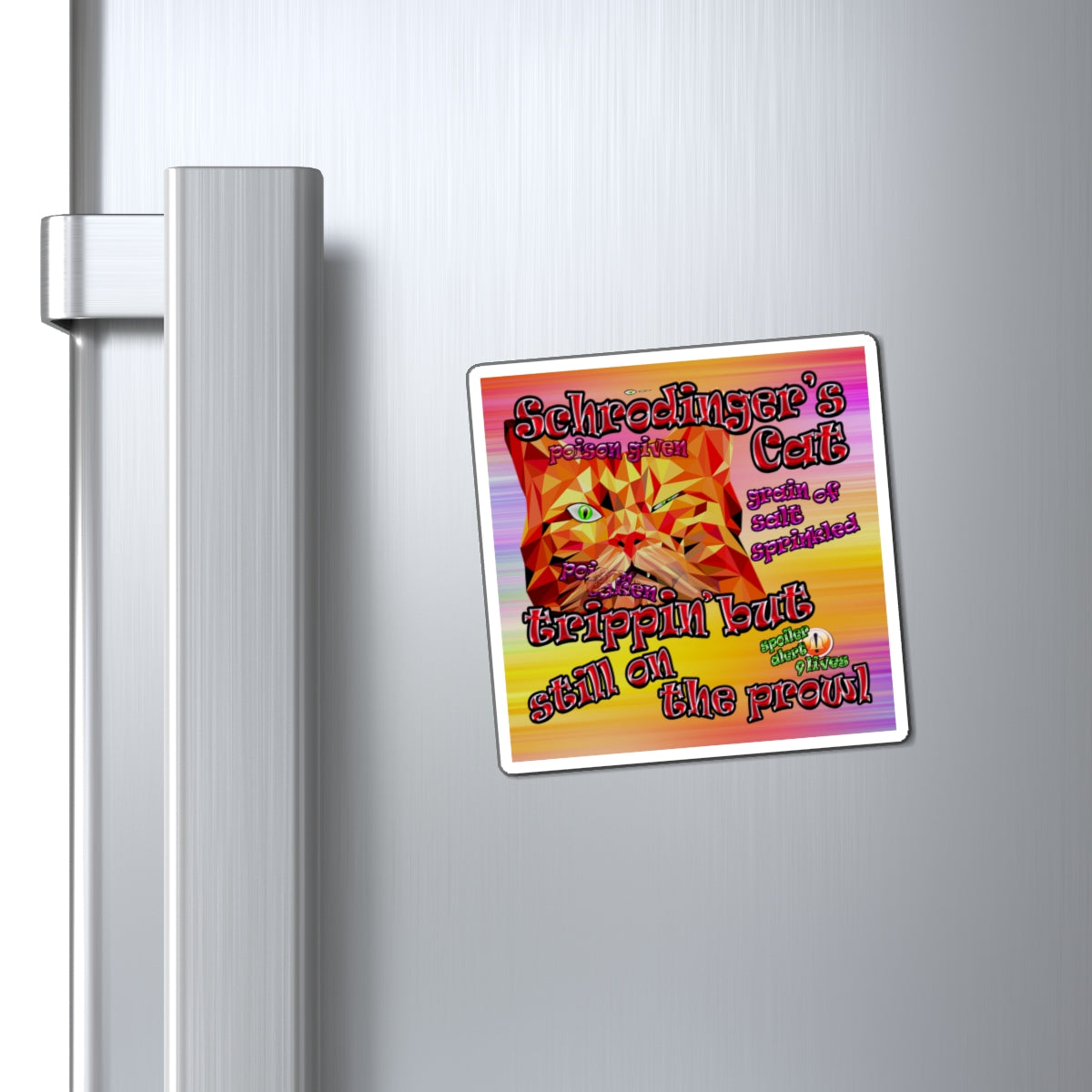 schrodinger's cat - Magnets - (color blur)