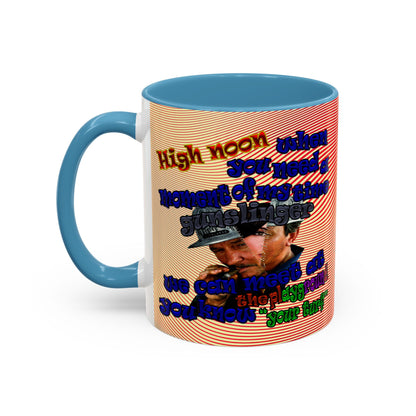 high noon - Accent Mug (yellow-orange wave)