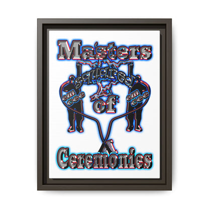em cee squared - framed canvas art (white)