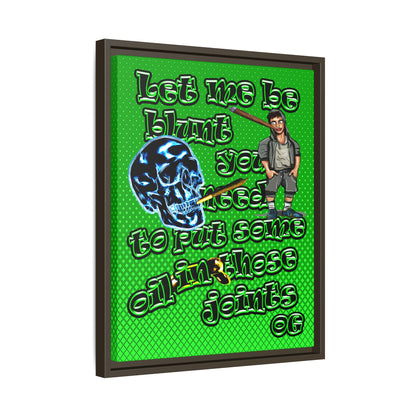 og - framed canvas art (logo green)