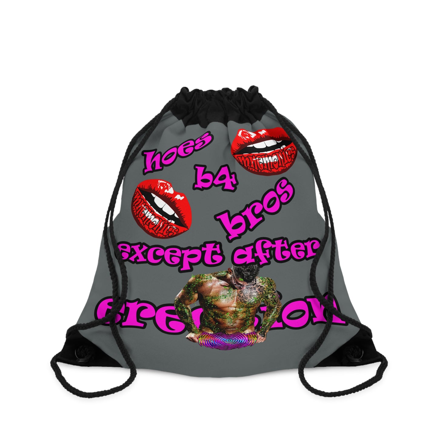 hoes b4 bros - Drawstring Bag (dark grey)