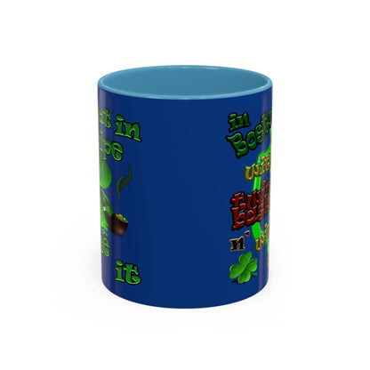 celtics logo - Accent Mug (dark blue)
