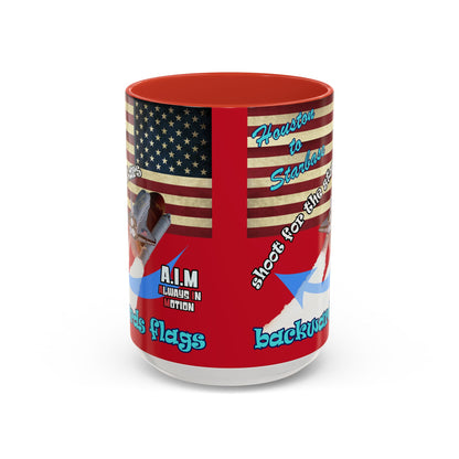 shoot for the stars - Accent Mug (dark red)