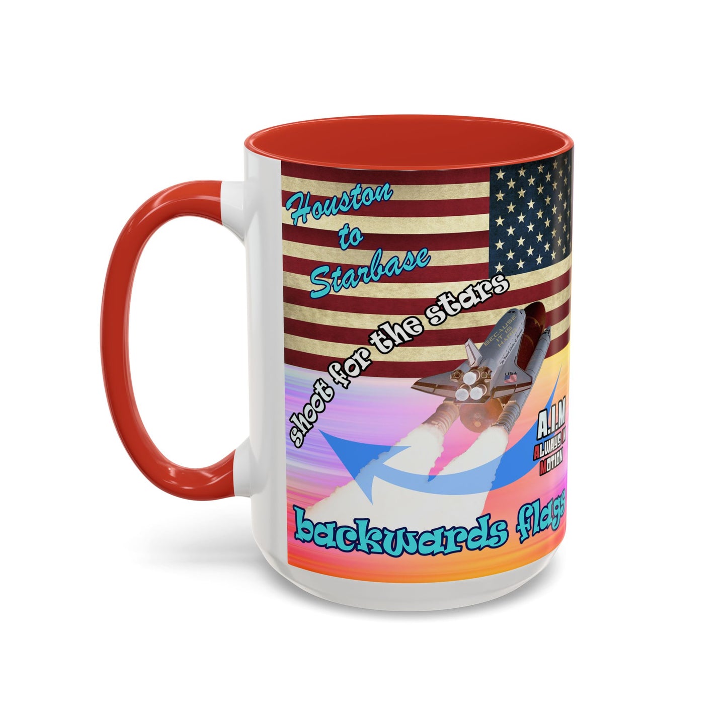 shoot for the stars - Accent Mug (color blur)