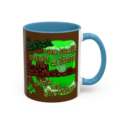 celtics logo - Accent Mug (brown)