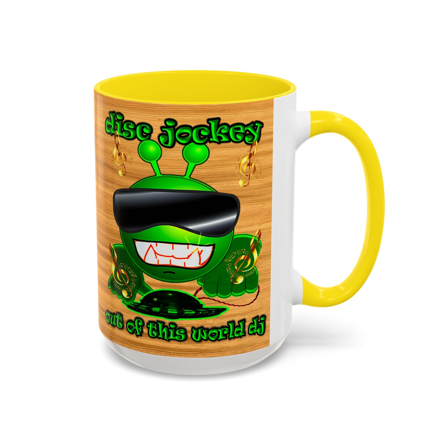 disc jockey - Accent Mug (butterscotch wood finish)