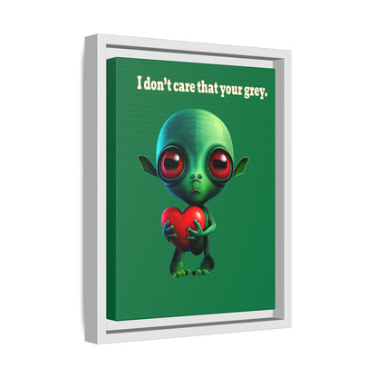 I don't care that your grey - framed canvas art (dark green)