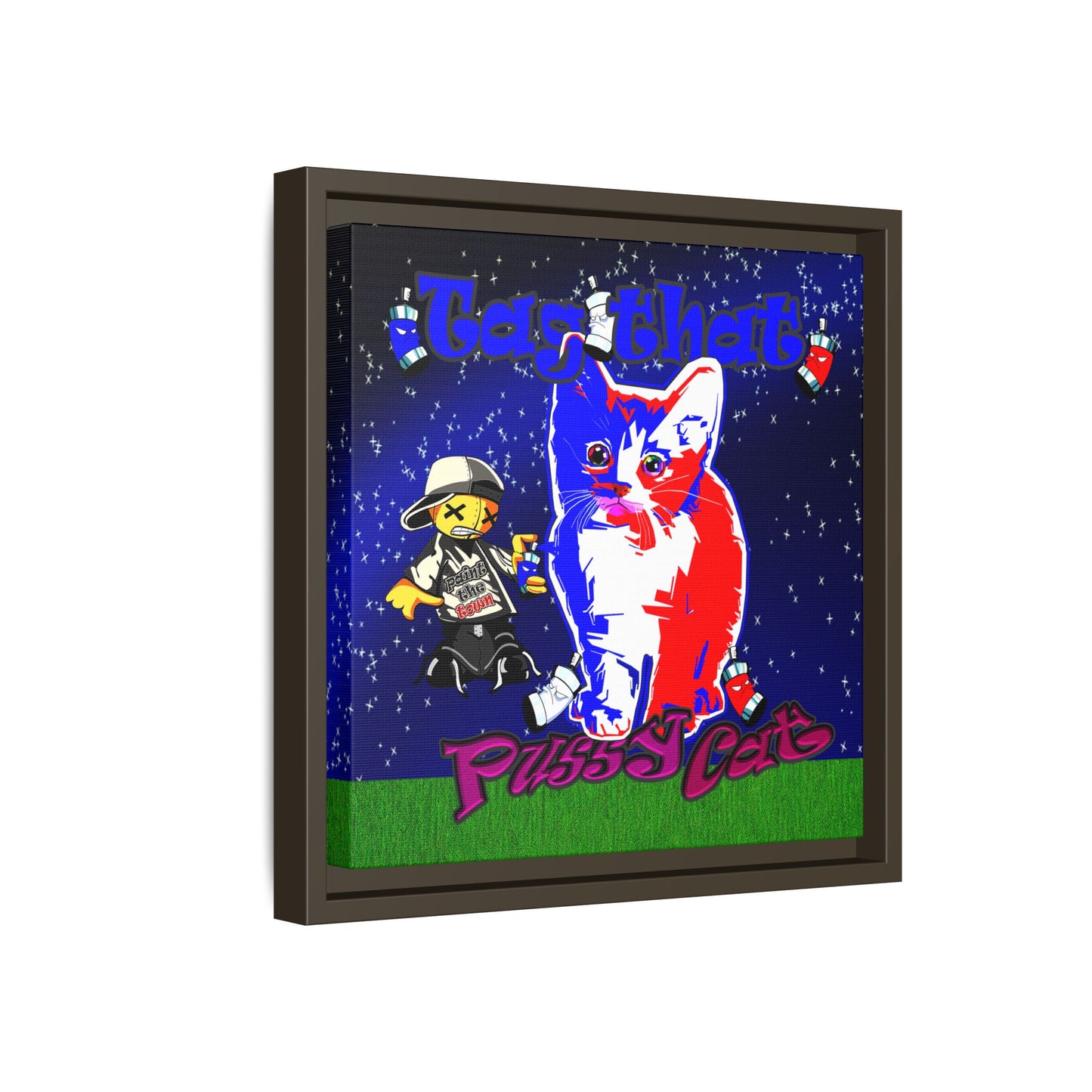tag that - framed canvas art ('snoops' background)