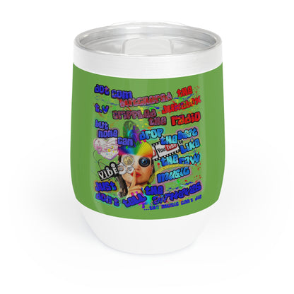 drop the beat - Chill Wine Tumbler (green)