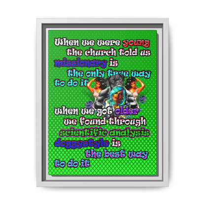 doggystyle - framed canvas art (logo green)