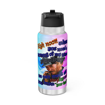 high noon - Gator Tumbler, 32oz  (light blue-pink wave)