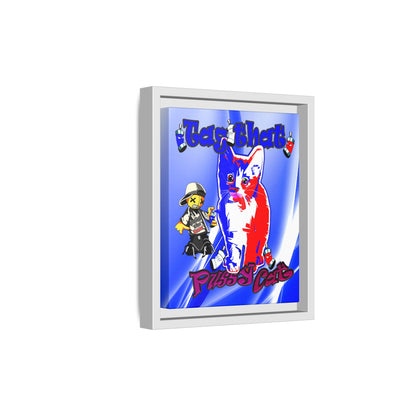 tag that - framed canvas art (blue-white wave)