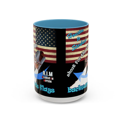shoot for the stars - Accent Mug (black)