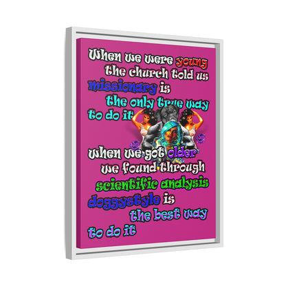 doggystyle - framed canvas art (pink)
