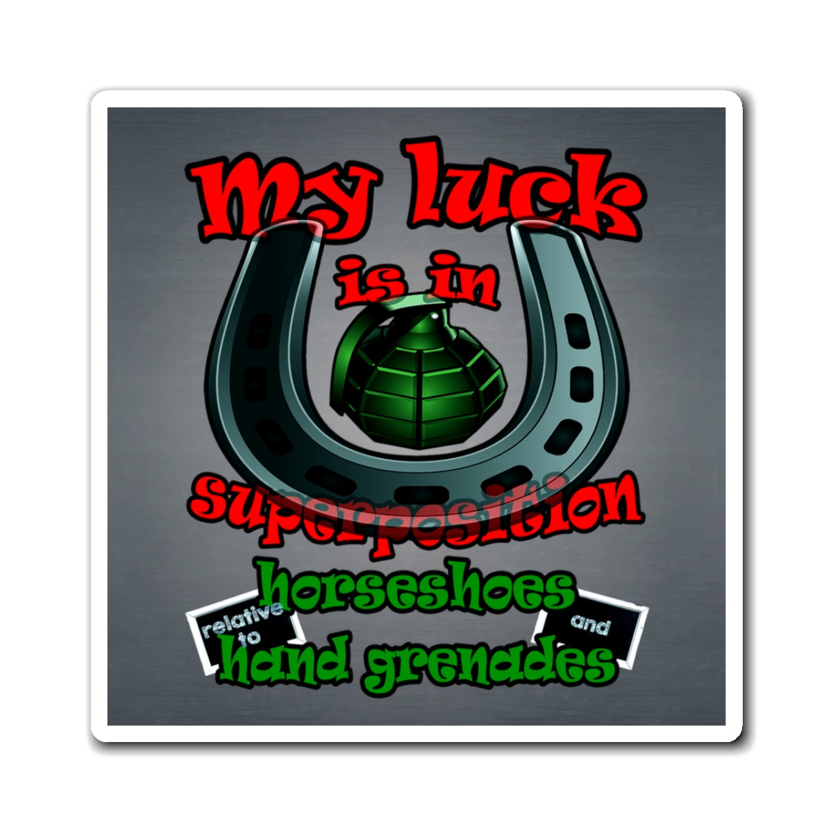 my luck - Magnets - (grey-light grey)