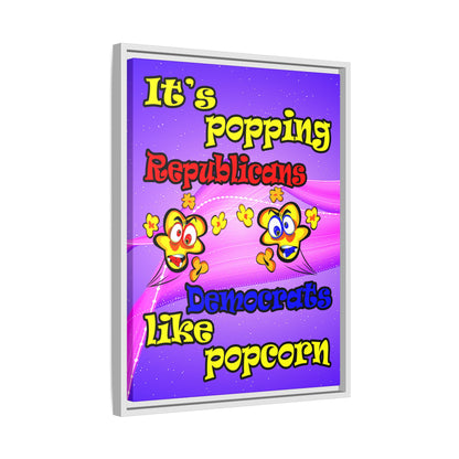 popping like popcorn - framed canvas art (purple-pink wave)