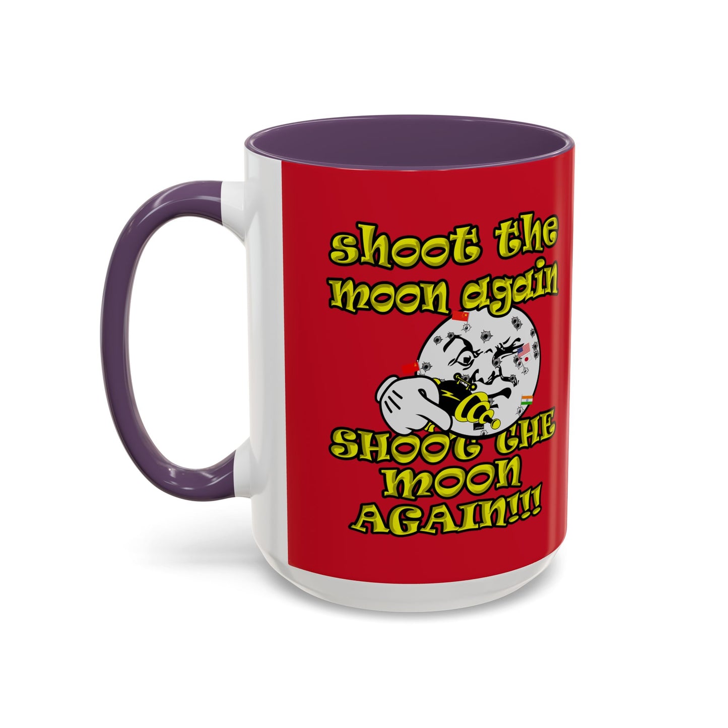 shoot the moon again - Accent Mug (dark red)