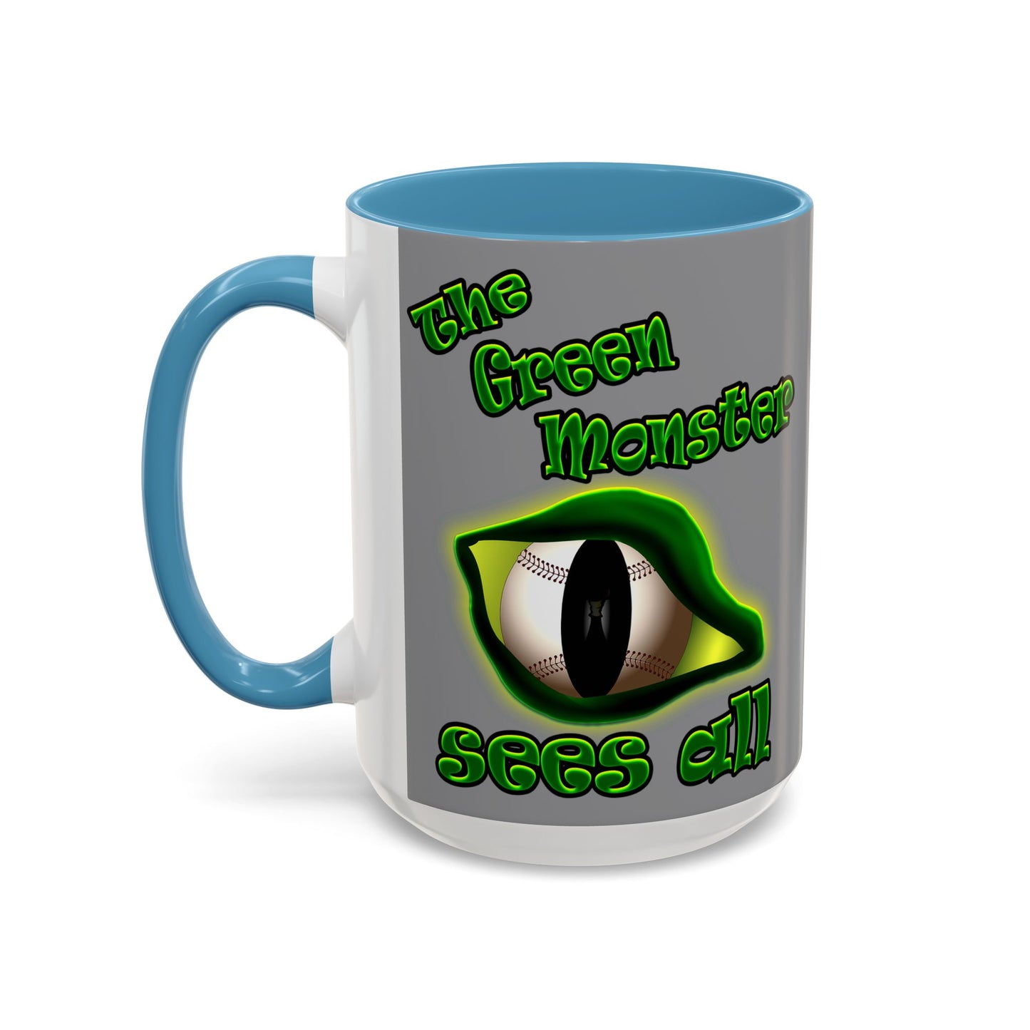 green monster - Accent Mug (grey)
