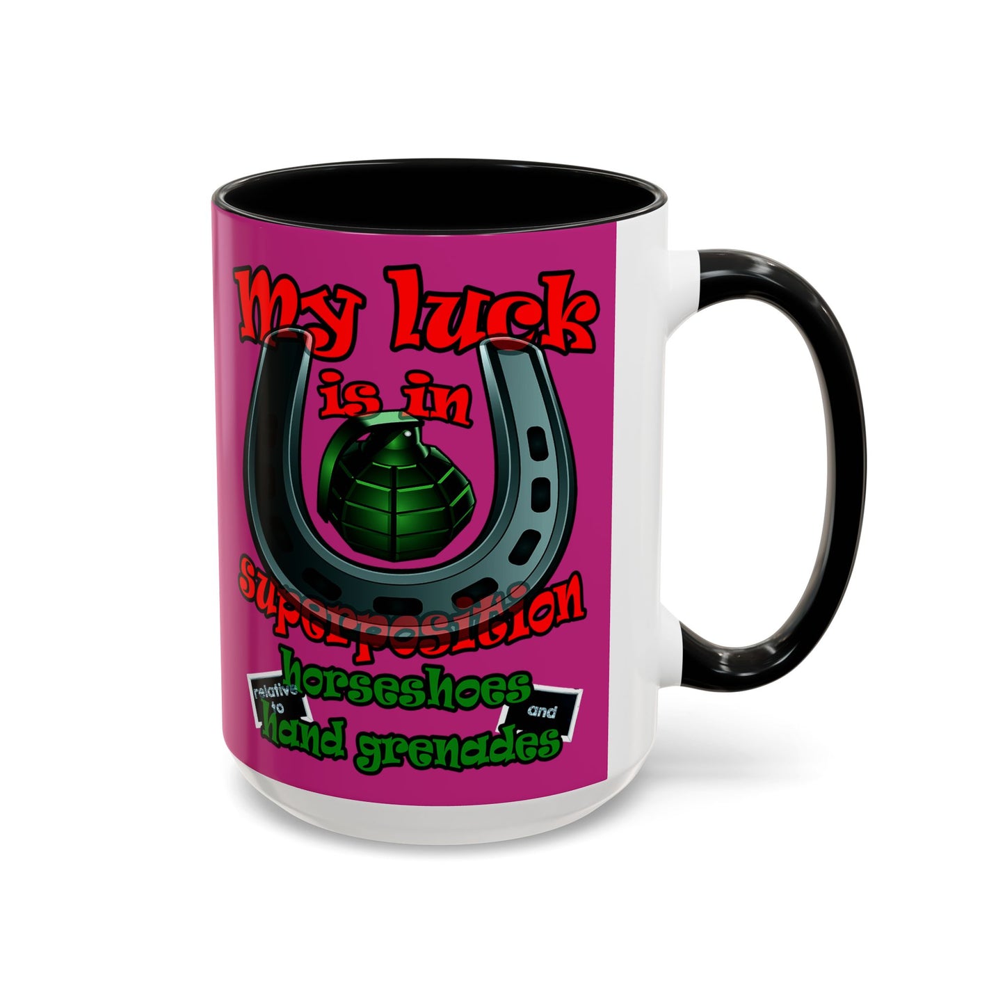 my luck - Accent Mug (pink)