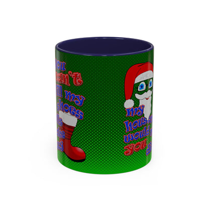 santa's shoes - Accent Mug (logo green)
