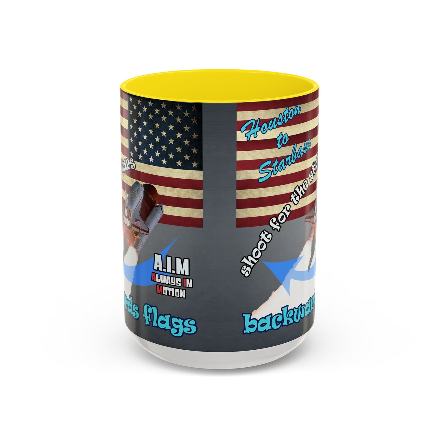 shoot for the stars - Accent Mug (grey-light grey)