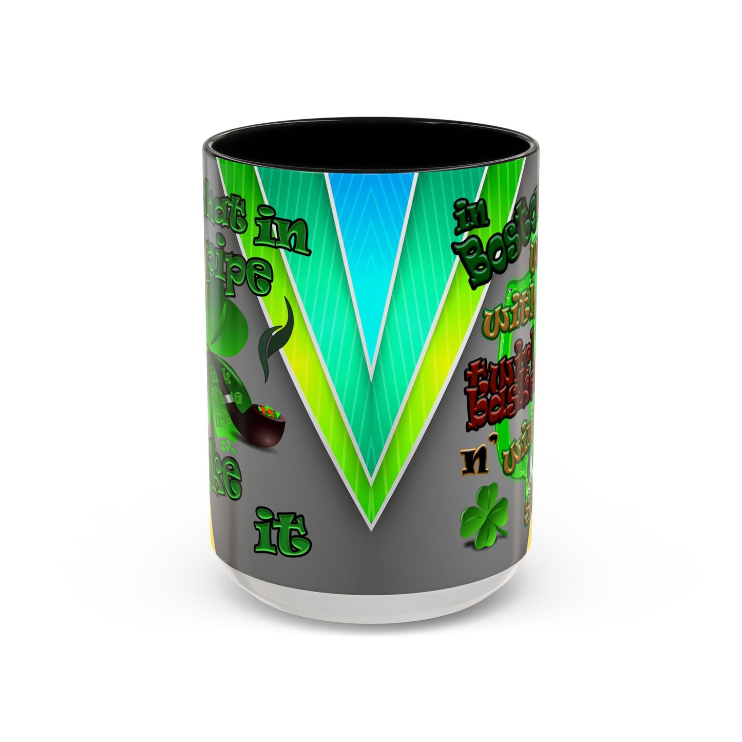 celtics logo - Accent Mug (rainbow split)