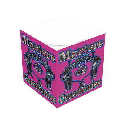 em cee squared - note cube (pink)