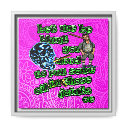 og - framed canvas art (pink swirl)